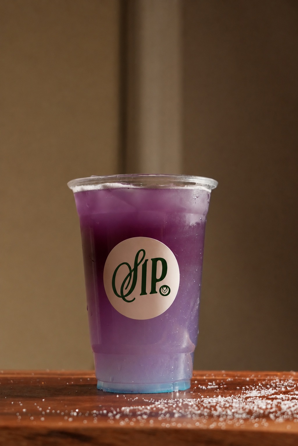 The Galaxy drink in a purple branded SIP. cup
